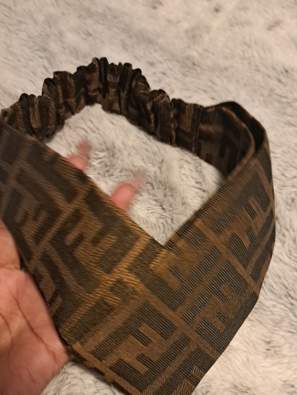 Brown Patterned Women's Headband